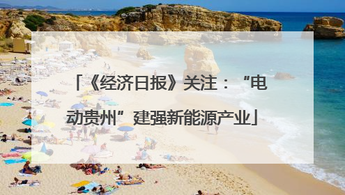 《经济日报》关注：“电动贵州”建强新能源产业