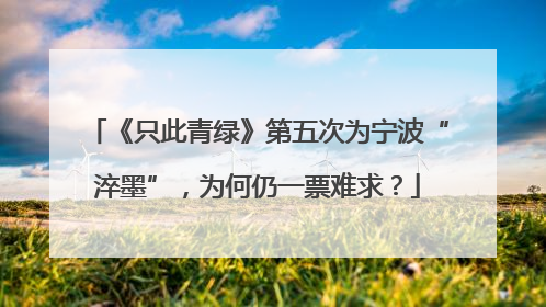 《只此青绿》第五次为宁波“淬墨”，为何仍一票难求？