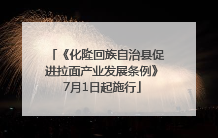 《化隆回族自治县促进拉面产业发展条例》7月1日起施行