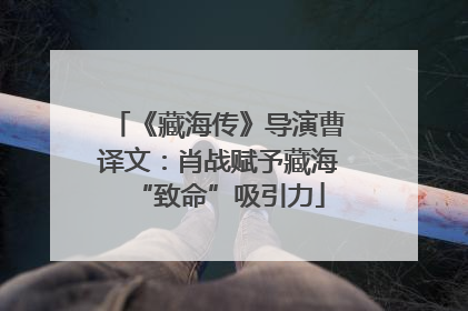 《藏海传》导演曹译文：肖战赋予藏海“致命”吸引力