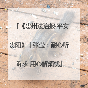 《贵州法治报·平安贵阳》丨张莹：耐心听诉求 用心解烦忧