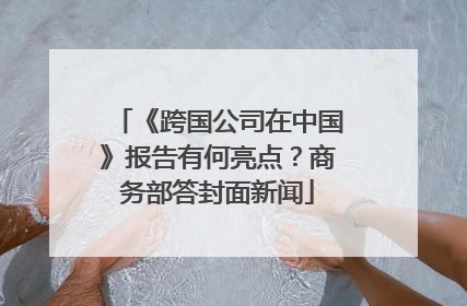 《跨国公司在中国》报告有何亮点？商务部答封面新闻