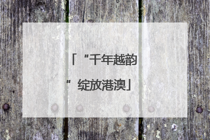 “千年越韵”绽放港澳