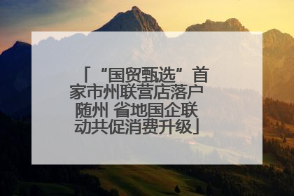 “国贸甄选”首家市州联营店落户随州 省地国企联动共促消费升级