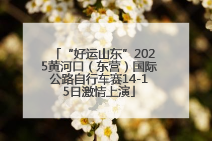 “好运山东”2025黄河口（东营）国际公路自行车赛14-15日激情上演
