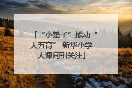 “小垫子”撬动“大五育” 新华小学大课间引关注