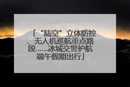 “陆空”立体防控、无人机巡航重点路段……冰城交警护航端午假期出行