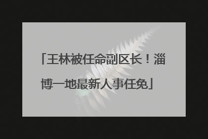 王林被任命副区长！淄博一地最新人事任免