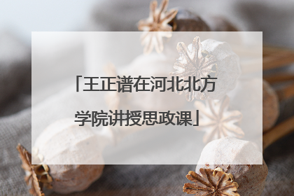 王正谱在河北北方学院讲授思政课