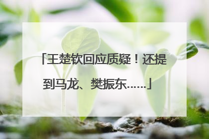王楚钦回应质疑！还提到马龙、樊振东……