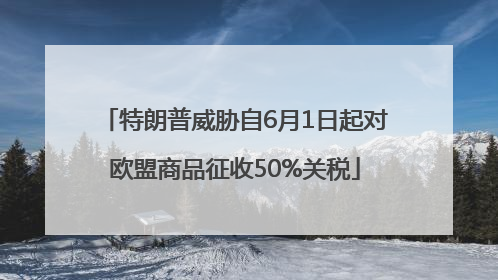 特朗普威胁自6月1日起对欧盟商品征收50%关税