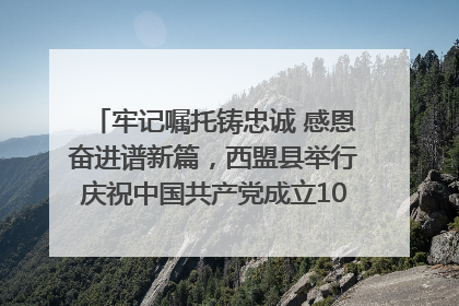 牢记嘱托铸忠诚 感恩奋进谱新篇，西盟县举行庆祝中国共产党成立104周年文艺晚会