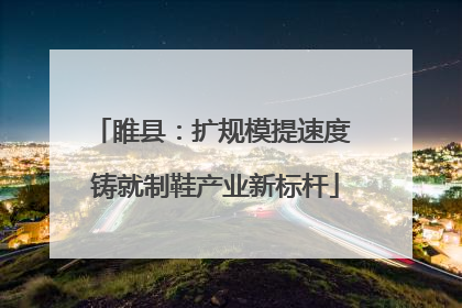 睢县：扩规模提速度 铸就制鞋产业新标杆