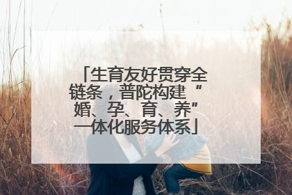 生育友好贯穿全链条，普陀构建“婚、孕、育、养”一体化服务体系
