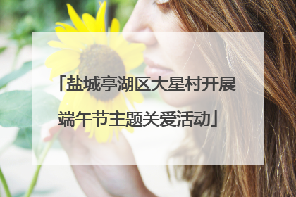 盐城亭湖区大星村开展端午节主题关爱活动