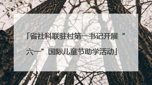 省社科联驻村第一书记开展“六一”国际儿童节助学活动