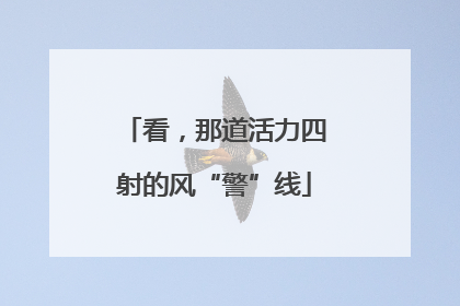 看，那道活力四射的风“警”线