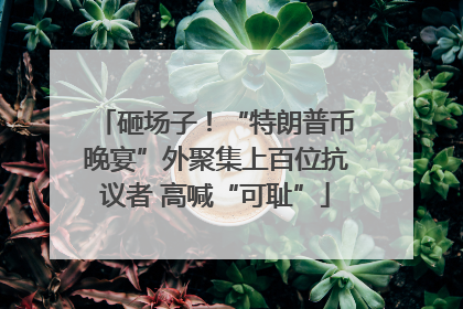 砸场子！“特朗普币晚宴”外聚集上百位抗议者 高喊“可耻”