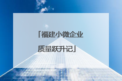 福建小微企业质量跃升记
