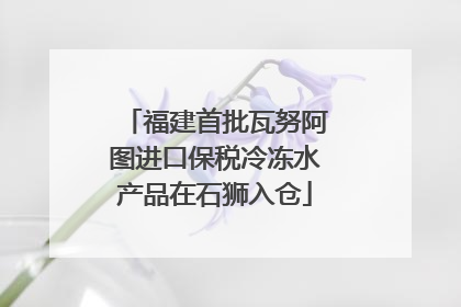 福建首批瓦努阿图进口保税冷冻水产品在石狮入仓