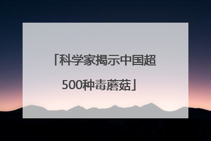 科学家揭示中国超500种毒蘑菇