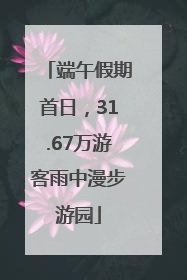 端午假期首日，31.67万游客雨中漫步游园