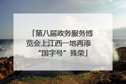 第八届政务服务博览会上江西一地再添“国字号”殊荣