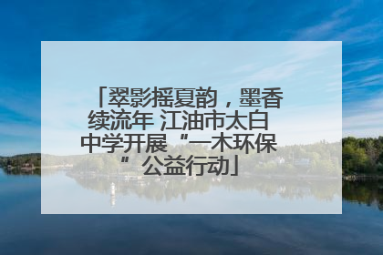 翠影摇夏韵，墨香续流年 江油市太白中学开展“一木环保”公益行动