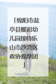 绵阳市盐亭县嫘祖幼儿园接待乐山市沙湾区政协观摩团
