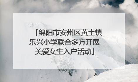 绵阳市安州区黄土镇乐兴小学联合多方开展关爱女生入户活动