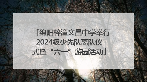 绵阳梓潼文昌中学举行2024级少先队离队仪式暨“六一”游园活动
