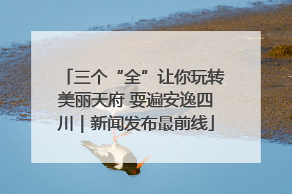 三个“全”让你玩转美丽天府 耍遍安逸四川｜新闻发布最前线