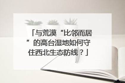 与荒漠“比邻而居”的高台湿地如何守住西北生态防线？