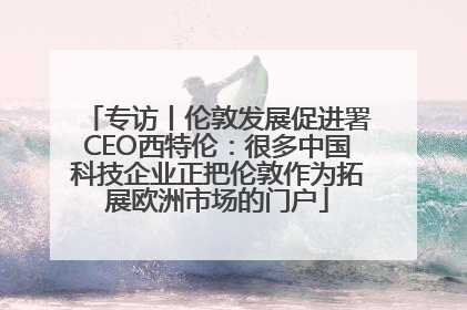 专访丨伦敦发展促进署CEO西特伦：很多中国科技企业正把伦敦作为拓展欧洲市场的门户