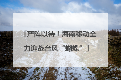 严阵以待！海南移动全力迎战台风“蝴蝶”