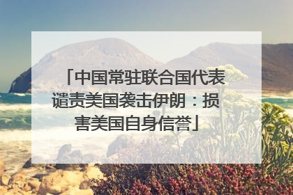 中国常驻联合国代表谴责美国袭击伊朗：损害美国自身信誉
