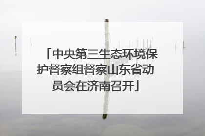 中央第三生态环境保护督察组督察山东省动员会在济南召开
