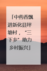 中药香飘进新化县坪塘村，“三下乡”助力乡村振兴