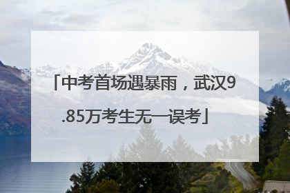 中考首场遇暴雨，武汉9.85万考生无一误考