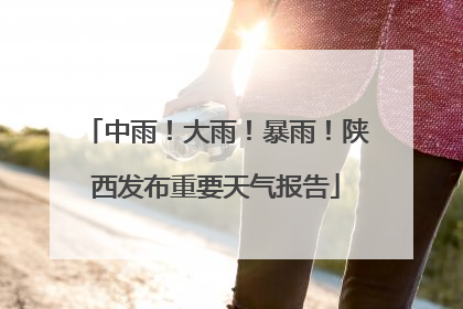 中雨！大雨！暴雨！陕西发布重要天气报告