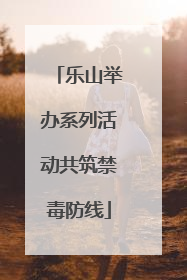 乐山举办系列活动共筑禁毒防线