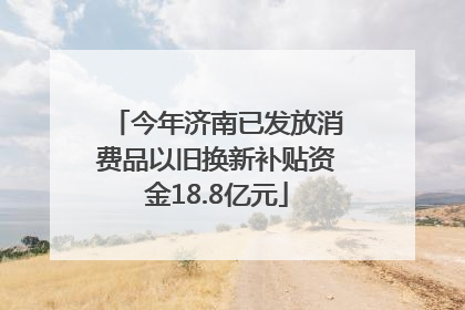 今年济南已发放消费品以旧换新补贴资金18.8亿元