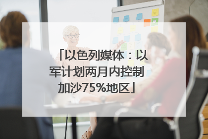 以色列媒体：以军计划两月内控制加沙75%地区