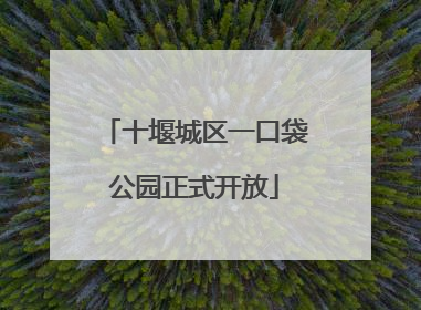 十堰城区一口袋公园正式开放