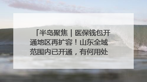 半岛聚焦｜医保钱包开通地区再扩容！山东全域范围内已开通，有何用处？如何操作？速戳→