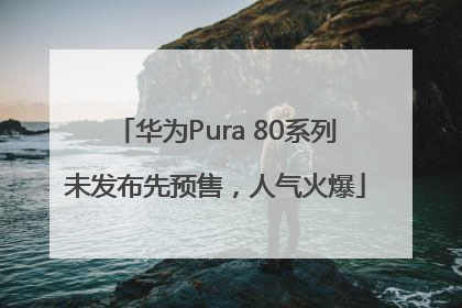 华为Pura 80系列未发布先预售，人气火爆