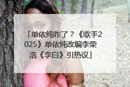 单依纯咋了？《歌手2025》单依纯改编李荣浩《李白》引热议