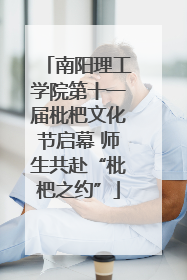南阳理工学院第十一届枇杷文化节启幕 师生共赴“枇杷之约”