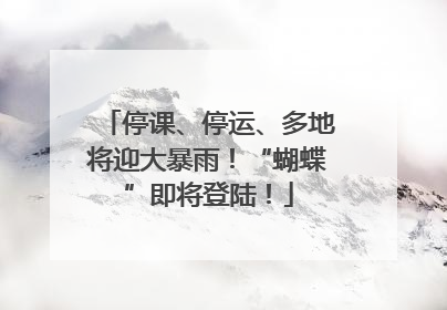 停课、停运、多地将迎大暴雨！“蝴蝶”即将登陆！