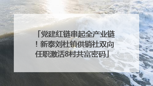 党建红链串起全产业链！新泰刘杜镇供销社双向任职激活8村共富密码